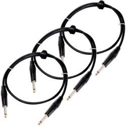 Pronomic Stage INST-1 instrument kábel jack dugóval 1m fekete 3 darabos készlet (KST36443)