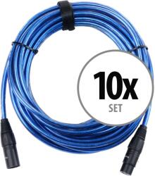 Pronomic Stage XFXM-Kék-10 Mikrofonkábel XLR 10m Metallic Kék 10x KÉSZLET (KST32106)