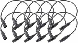 Pronomic Stage XFXM-0.5 Mikrofonkábel XLR 0.5m Fekete 10 darabos készlet (KST30837)