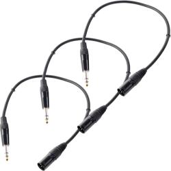 Pronomic Stage JXM-0.5 sztereó jack/XLR 0.5m 3x KÉSZLET (KST32597)