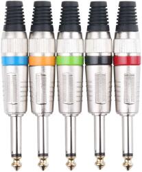 Pronomic Csatlakozókészlet jack 6.35 mm 5 db színes (KST30734)
