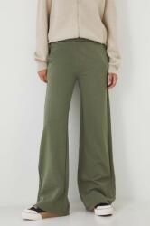 Medicine pantaloni de trening din bumbac culoarea verde, neted ZBYH-SPD306_91X (RW24.SPD306)