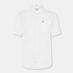 Jack Wills Мъжка риза с къс ръкав Jack Wills Short Sleeve Oxford Shirt Mens - White