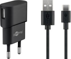 Goobay 45299 USB-C / USB-A Hálózati Töltő Készlet - 5W, Fekete