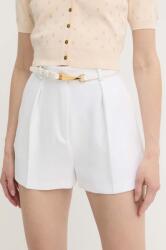 Elisabetta Franchi pantaloni scurti femei, culoarea alb, neted, high waist, SH00542E2 PPYH-SZD0JC_00X (SH00542E2)