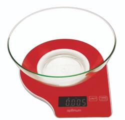 Optimum Digitális Konyhai Mérleg Tállal - Piros