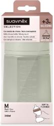 Suavinex Biberon din silicon SX Pro Colour Essence, debit mediu, verde, 240ml, Suavinex