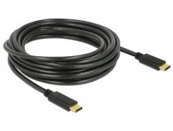 Delock 83868 USB Type-C Apa - USB Type-C Apa 2.0 Adat és Töltő Kábel - 4 m, Fekete