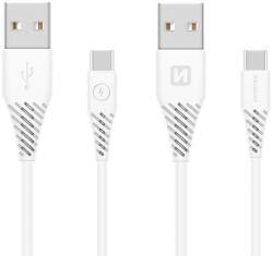 SWISSTEN 71504400 USB-A Apa - USB-C Apa 3.1 Adat és Töltőkábel - 1.5 m, Fehér