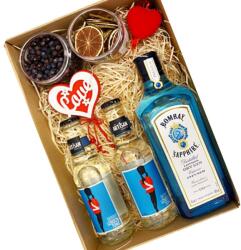  Nőnapi Bombay Gin tonik szett díszdobozban