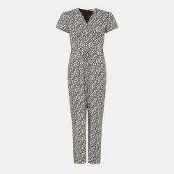 Yumi Ditsy Floral Wrap Jumpsuit - Black
