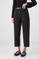 Medicine pantaloni femei, culoarea negru, fason chinos, medium waist ZBYH-SPD401_99X