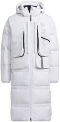 adidas Яке Adidas Men's Long Goose Down Detachable Hood Down Jacket - White