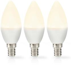 Nedis LED Gyertya Izzó - 4, 9 W, 470 Lm, 2700 K, E14, 3 db, Meleg Fehér