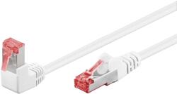 Goobay S/FTP CAT6 90° Derékszögű Patch Kábel 5 m - Fehér
