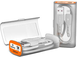 USB és Lightning kábel VFAN X06, 3A, 1m (fehér) (CB-X6LT)