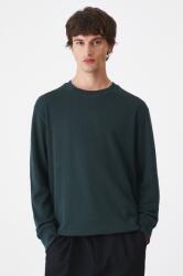 MEDICINE longsleeve barbati, culoarea verde, neted ZBYH-BUM051_79X