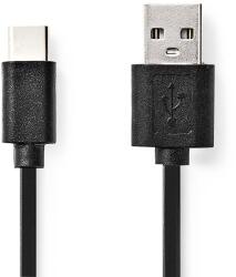 Nedis USB-A 2.0 Apa - USB-C Apa Adat és Töltő Kábel - 3 m, Fekete (CCGL60600BK30)