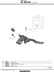 Shimano Deore MT4100 jobb hidraulikus fékkar 2024 (BL-M4100)