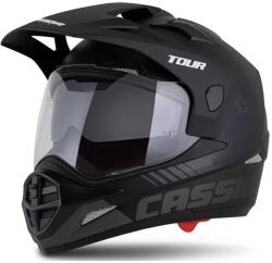 Cassida Tour 2.0 Dual enduro sisak matt fekete-szürke, matt fekete sildel