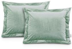 AmeliaHome Díszpárnahuzat VELVET mentazöld glamour bársony 50x70 ameliahome