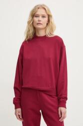 HUGO BOSS pamut melegítőfelső piros, női, sima, 50527463 - burgundia S