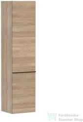 Hansgrohe Xelu Q 165x40x35 cm-es 2 ajtós, jobbos fali szekrény matt fekete fogantyúval, természetes tölgy 54141670 (54141670)