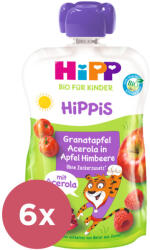 HiPP 6x HIPP BIO HiPPiS Almás-Málnás-Gránátalmás-Acerolás 1 éves kortól, 100 g