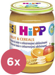 HiPP 6x HiPP BIO Gyümölcsös gabonapép teljes kiőrlésű gabonával 190 g