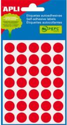 APLI Etikett, 13 mm kör, kézzel írható, színes, APLI, piros, 175 etikett/csomag (2057) - nyomtassingyen