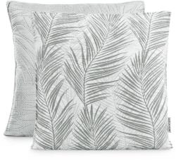 Díszpárnahuzat TROPICAL BONAIRE szürke leveles nyomott modern 45x45 ameliahome (120014337)