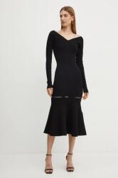 Victoria Beckham ruha fekete, midi, testhezálló, 1424KDR005908A - fekete L