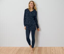 Tchibo Női pizsama leggingsszel, csillagos, sötétkék Felsőrész: sötétkék, csillagos égbolt nyomott mintával Leggings: sötétkék S 36/38