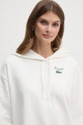 Lacoste felső fehér, női, nyomott mintás, kapucnis, SF2649 - fehér 34