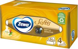 Zewa Softis Soft& Sensitive 4 rétegű dobozos Papír zsebkendő 80db (830423)