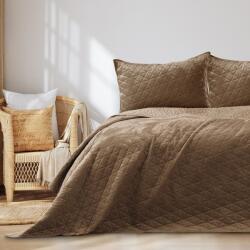 AmeliaHome Ágytakaró LAILA cappucino glamour bársony, poliészter 170x270 AmeliaHome