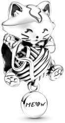 Pandora Moments Cica és gombolyag ezüst charm - 799535C00 (799535C00)