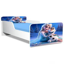 Patut Pentru Fete Elsa Si Olaf, Model Creativ, Cu Saltea 140x70 Cm Ptv5150 (PTV5150)
