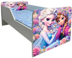 Patut Pentru Fetite 2-6 Ani Frozen Flowers, Model Sleepy Cu Saltea 130x60 Cm Ptv6562 (PTV6562)