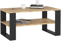 AKORD AKORD Alex Artisan Tölgy Dohányzóasztal Fekete Lábakkal (AKO-SPKPALEXARTCZAR)