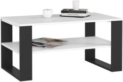 AKORD Alex Dohányzóasztal Laminált Fehér-Fekete Modern (AKO-SPKPALEXBIACZAR)