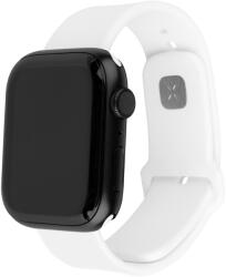 Fixed Curea pentru Apple Watch 1/2/3/4/5/6/7/8/9/10/SE/SE 2/Ultra/Ultra 2 (42/44/45/46/49mm) - Fixed Silicone Sporty Strap Set - White