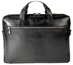 Exacompta Laptop táska, Exacompta Exactive Prémium marhabőr fekete, vízálló és kopásálló, 15, 6 cm-es laptopokhoz