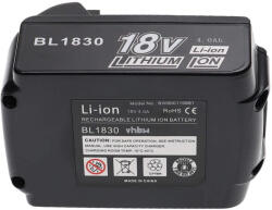 VHBW Elektromos kéziszerszámgép akkumulátor Makita 194309-1, 194230-4, 194205-3, 194204-5 - 4000 mAh, 18 V, Li-Ion (800110661)