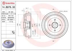 BREMBO Tambur frana BREMBO 14. B976.50 - centralcar