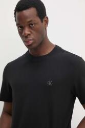 Calvin Klein Jeans pamut póló fekete, férfi, sima, J30J326683 - fekete L