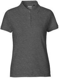 Neutral Női galléros póló Classic organikus Fairtrade biopamutból - Sötét melírozott | 2XL (NE-O22980-1000237110)