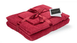 Domine Set prosoape bumbac Domine 600gsm de fata 50x90 cm + de corp 70x140 + de maini 30x50 cm, bordeaux (SET.PROSOP.3P.ROSU.DMN) Prosop