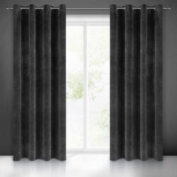 EUROFIRANY Villa bársony sötétítő függöny Fekete 140x250 cm