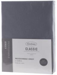 EUROFIRANY Jersey3 pamut gumis lepedő Acélszürke 180x200 cm +30 cm